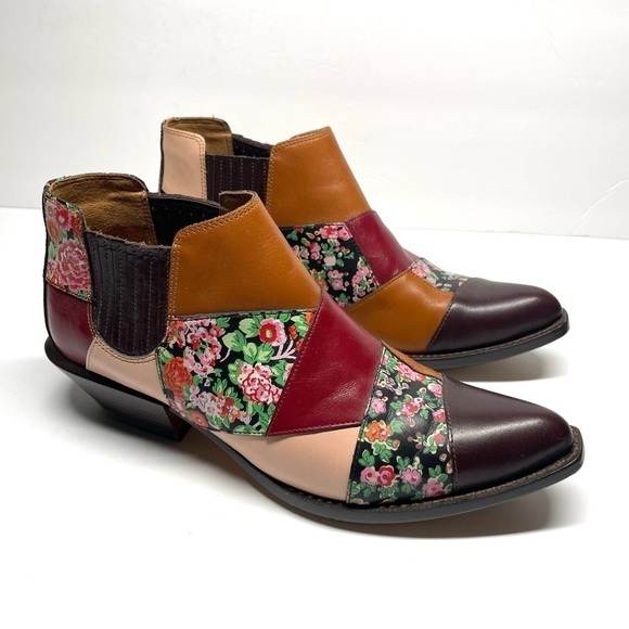 Coach Patchwork Bandit Leather Booties - Picture 1 of 8
